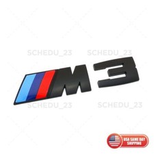 E90 E91 E92 Matte Black M3 Emblem Badge Sticker Car Rear Trunk Oem Abs M Series