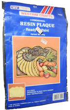 Vintage Westrim Crafts 3-Dimensional Resin Plaque "Bless This House" Cornucopia