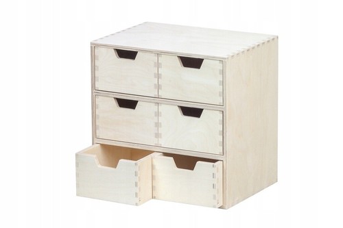 Wooden Drawer - Box Desktop Office Desk Storage Decoupage Unpainted Many Drawers - Picture 35 of 123