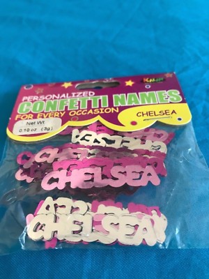 2 packs fun New Metallic Die Cut Personalized Confetti Names (starting w/ C-Z) 