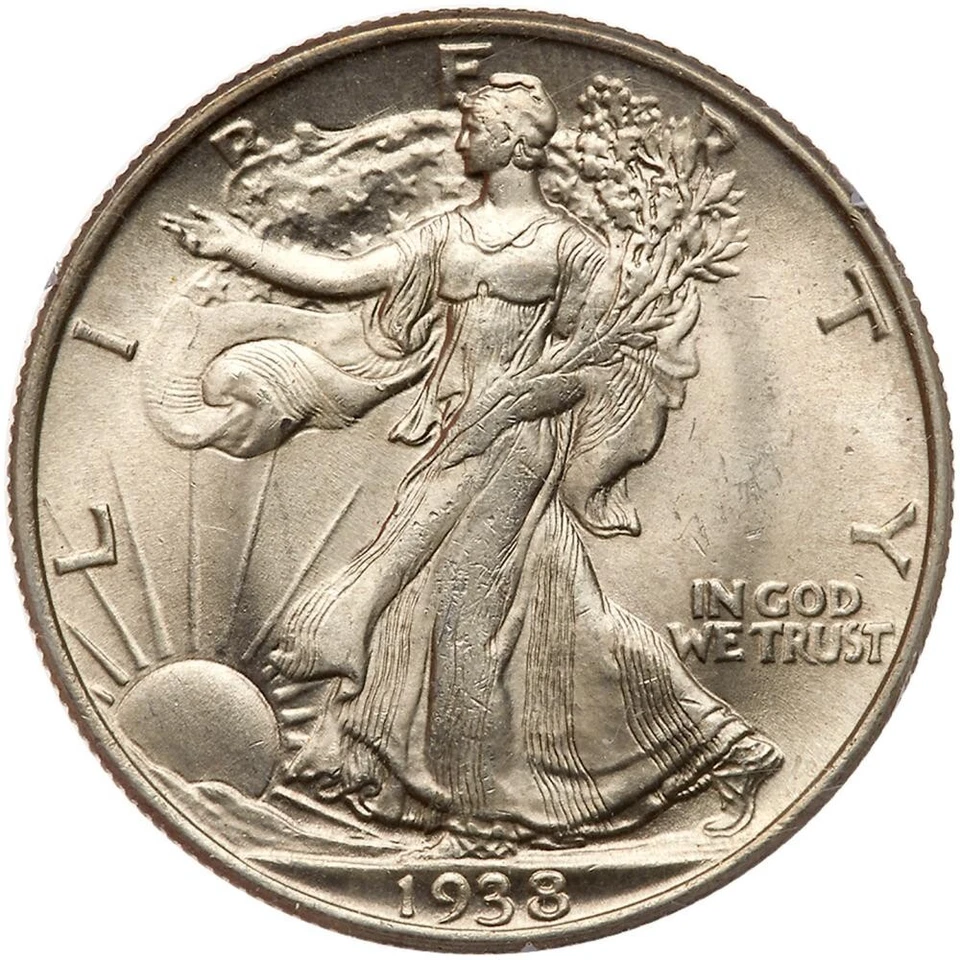 Rattler 1938 Silver 50c Walking Liberty Half-dollar PCGS # 8038829 + Bonus - Image 3 of 4