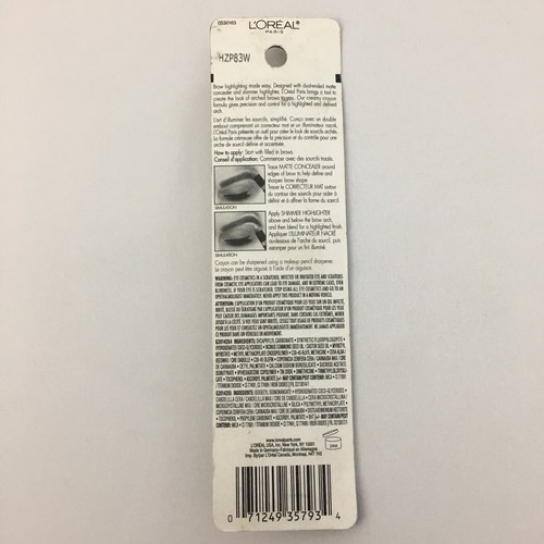 L'Oreal Paris Brow Stylist Brow Raiser Highlighter Concealer Duo 625 Deep - Picture 2 of 5