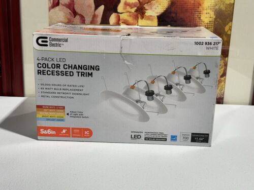 Kommerzielle elektrische 4er-Packung - 5 & 6" LED Farbwechsel Einbauverkleidung - offene Box