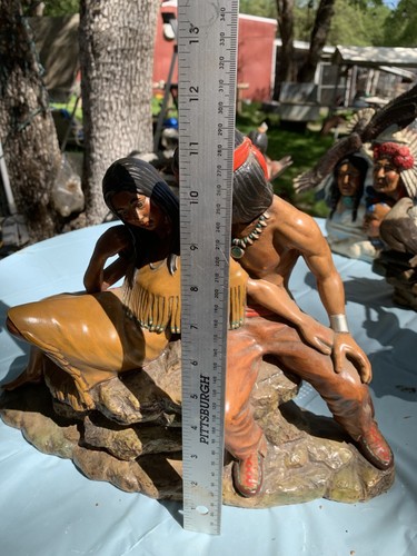 Ceramic Native American Indian and his bride - Picture 6 of 24