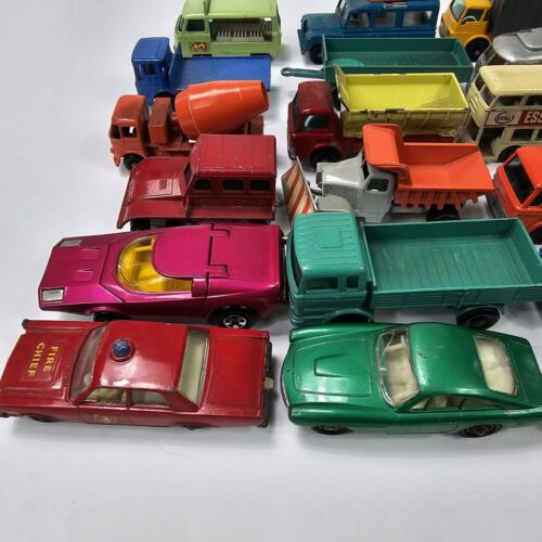 LOT RARE 23 OLD VINTAGE LESNEY MATCHBOX CARS VEHICLES VANS TRUCKS - Picture 6 of 18