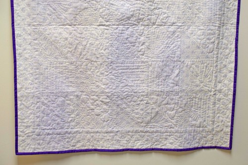 Vintage Handmade Handquilted Art Quilt Wall Hanging 37" x 42" Birds & Fans - Picture 10 of 11