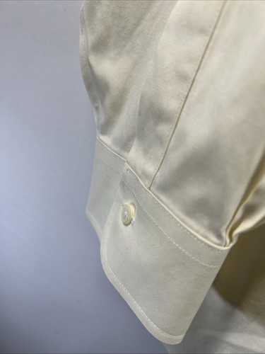 Brooks Brothers Men's Dress Shirt 18.5 - 36 100% Cotton Pale Yellow Long Sleeve - Picture 4 of 7