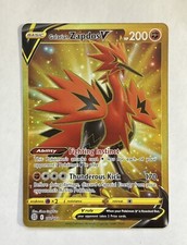 Pokémon TCG Galarian Zapdos V Brilliant Stars 182/172 Holo Secret Rare Near Mint