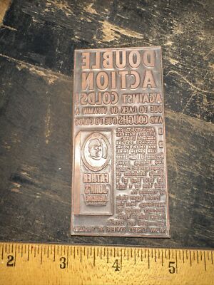 Print Block   Father John s Medicine   Copper Face Print Plate Rare!! #2