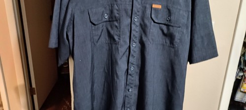 Orvis Mens Short Sleeve Button Down Shirt Size XXL Dark Blue - Picture 8 of 13
