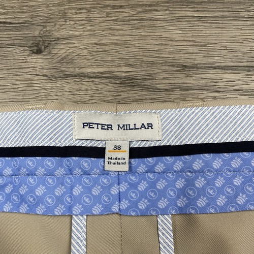 Peter Millar Salem High Drape Perf Mens Shorts Size 38 Color Khaki ME0EB82 EUC - Picture 9 of 16
