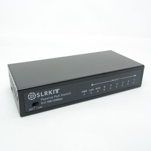 DSLRKIT 250M 8 Ports 6 PoE Power Over Ethernet Switch without Power Adapter - Picture 2 of 5