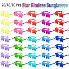 LOT Stars Shaped Rimless Sunglasses Disco Party Stars Glasses Women Bachelorette