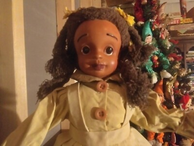 Vintage African American Collectible Doll Porcelain Head & Hands Soft Body Posab