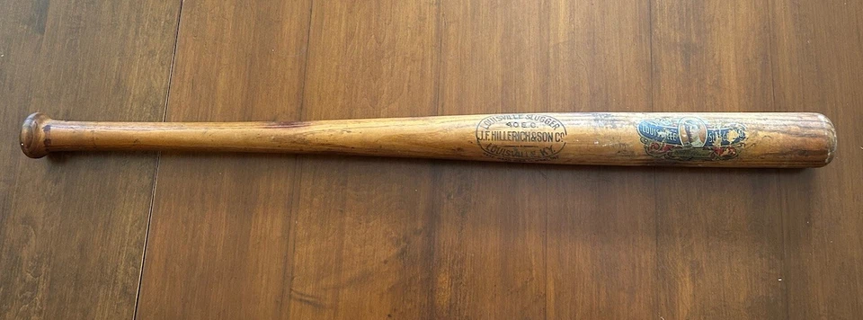 "Muy raro 1911-1916 Louisville Slugger 40 EC Eddie Collins calcomanía murciélago de madera 33""" Foto 2 de 4