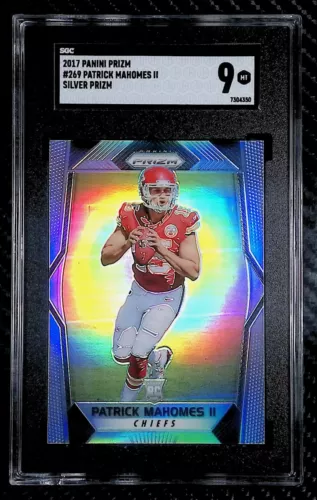 Patrick Mahomes - 2017 Panini Prizm #269 Silver Prizm - RC - SGC 9 - Chiefs