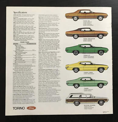 '71 FORD カタログ5冊TORINO mtstangMERCURY アメ車 Original 1971 Ford Torino Sales Brochure 71 Brougham GT Cobra 500