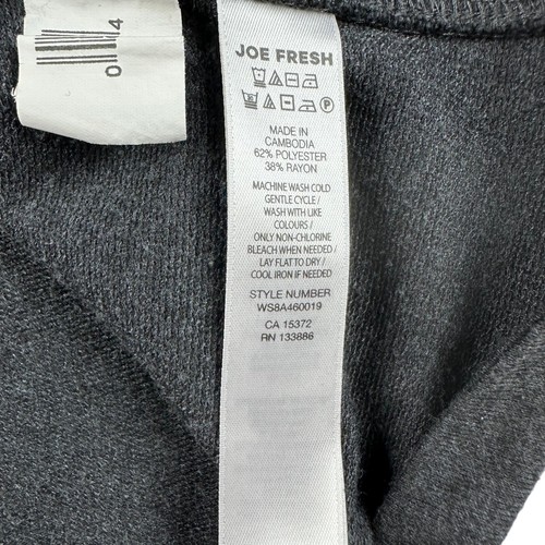 Joe Fresh Cardigan Womens Medium Gray Polyester Long Sleeve Wrap Front - Picture 5 of 9