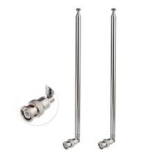 2er Set 115cm Teleskopantenne für Amateurfunk und Polizeiscanner BNC Stecker