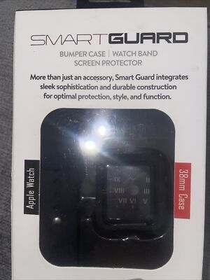 Smart Guard Bumper Case Band Screen 3-in-1 Protector for Apple Watch 38mm Black