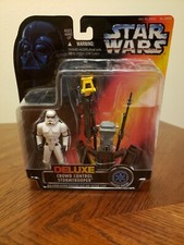 MOC Kenner Star Wars Power Of The Force Deluxe Crowd Control Stormtrooper Action