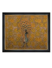 William Morris: Peacock and Vine embroidery Wood Framed Canavs Prints Wall Art