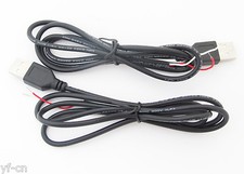 50pcs 1M/3.3ft Black 28AWG USB A Male Plug 2 wire Power Cable Cord Connector DIY
