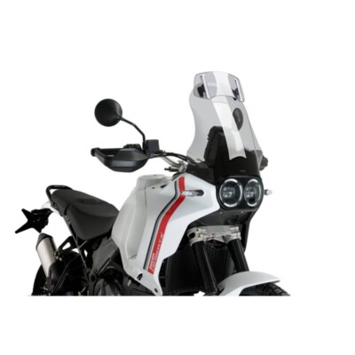PUIG TOURING FAIRING WITH VISOR FOR DUCATI DESERT X 22-24 LIGHT SMOKE