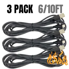 3 Pack 6/10Ft USB Fast Charger Cable For iPhone 12 11 Pro XR 8 7 Charging Cord