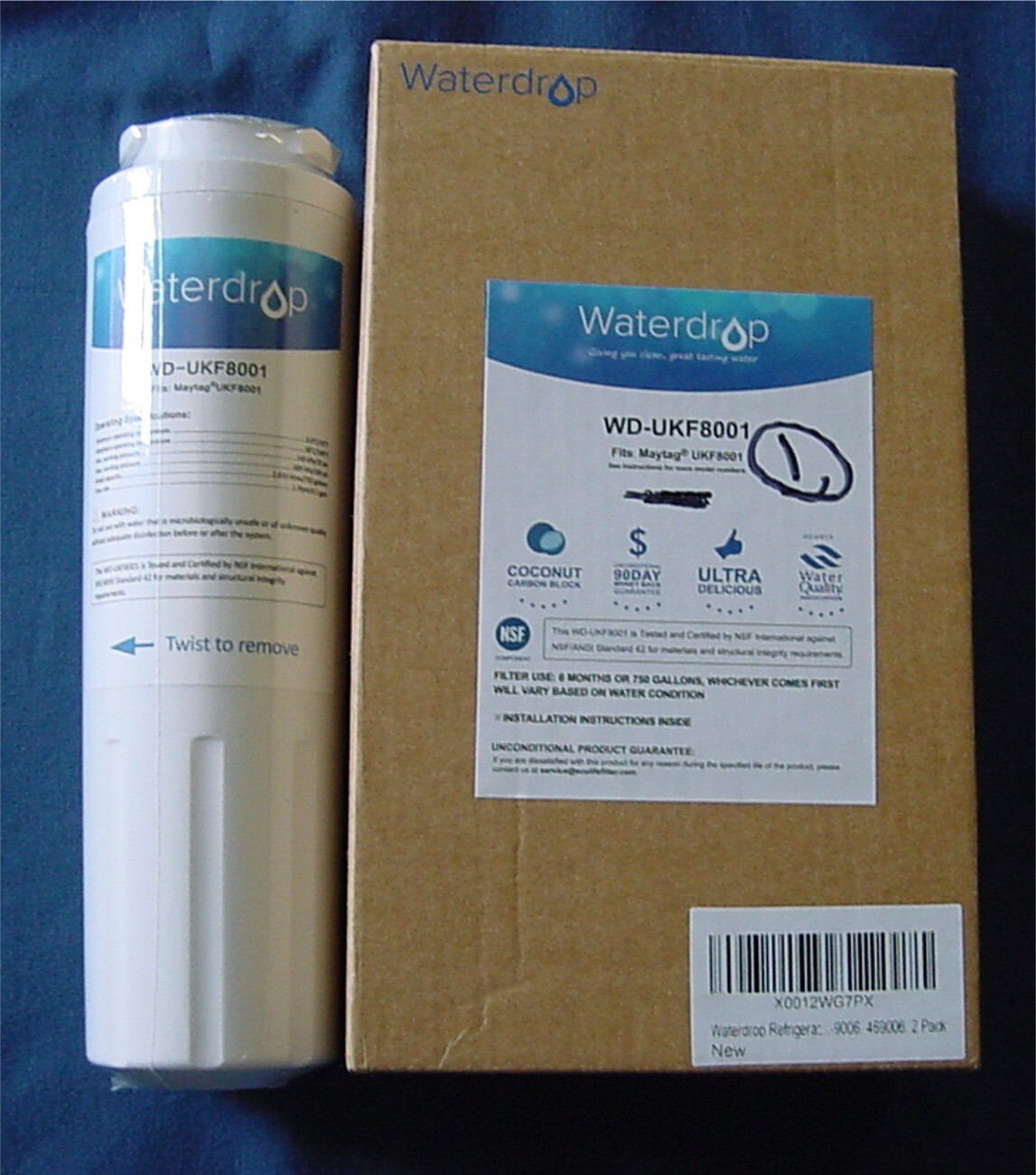 Waterdrop Water Filter WDUKF8001 Fits Maytag ONE NEW SEALED FILTER eBay