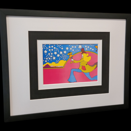Peter Max "Star Runner Bus Poster 1969-Detail" Collectible Pop Art Framed Print