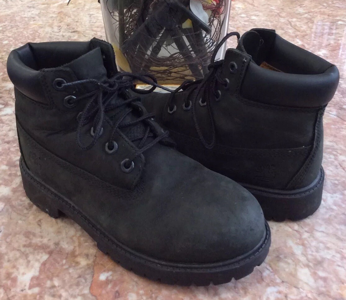 Timberland Inch Youth Premium Black Suede Waterproof Boots Size - Main Image