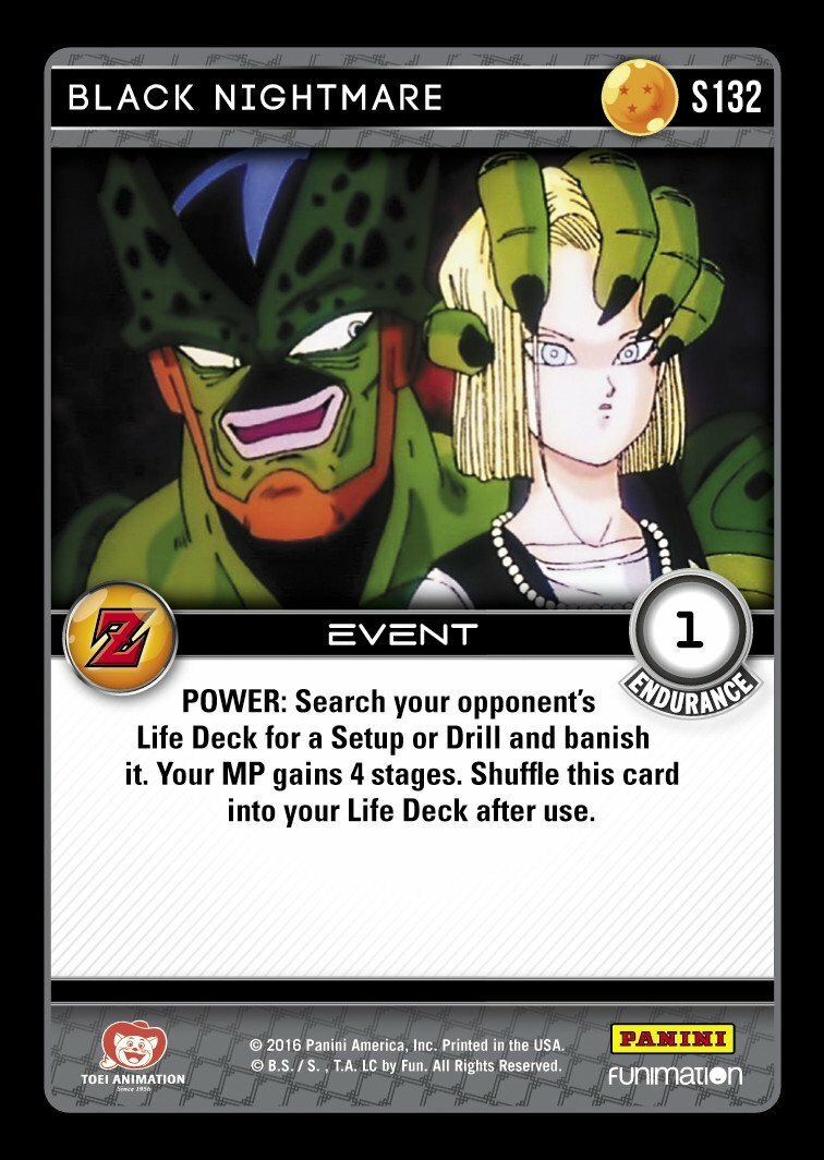 DBZ Dragon Ball Z TCG Panini Awakening S132 Black Nightmare | eBay