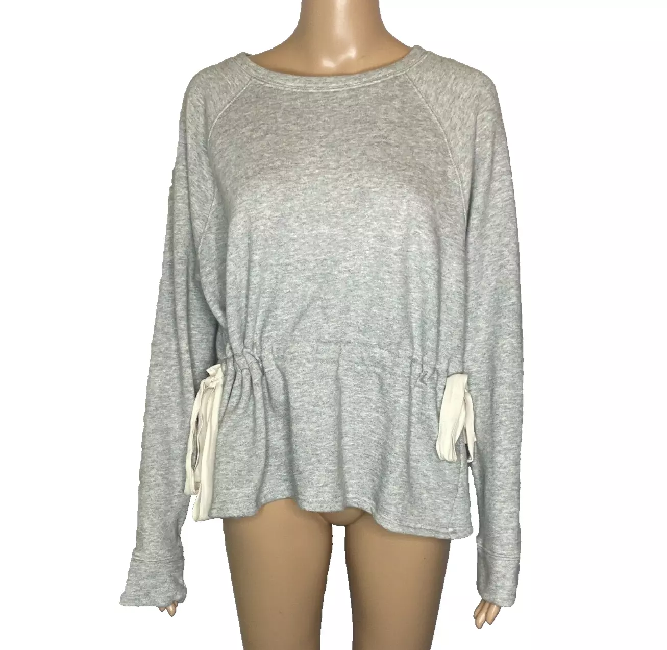 athleta studio cinch cotton terry sweatshirt