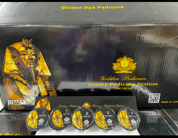 Luxury Mademoiselle Pedicure 5 in 1 Golden Kit | eBay