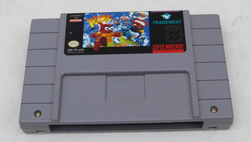 Plok SNES (Super Nintendo Entertainment System, 1993) Authentic Tested Working