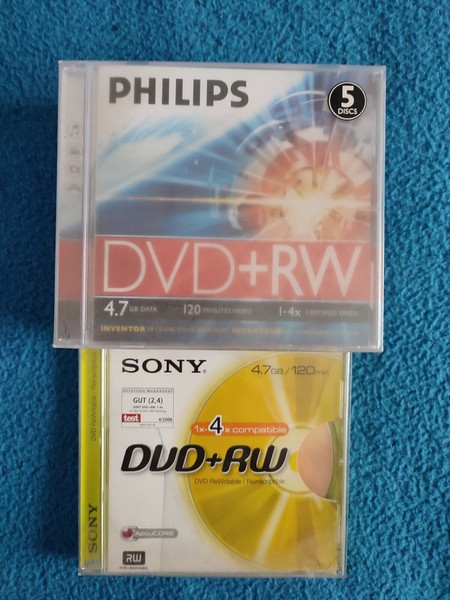 6 DVD regrabable Philips Sony