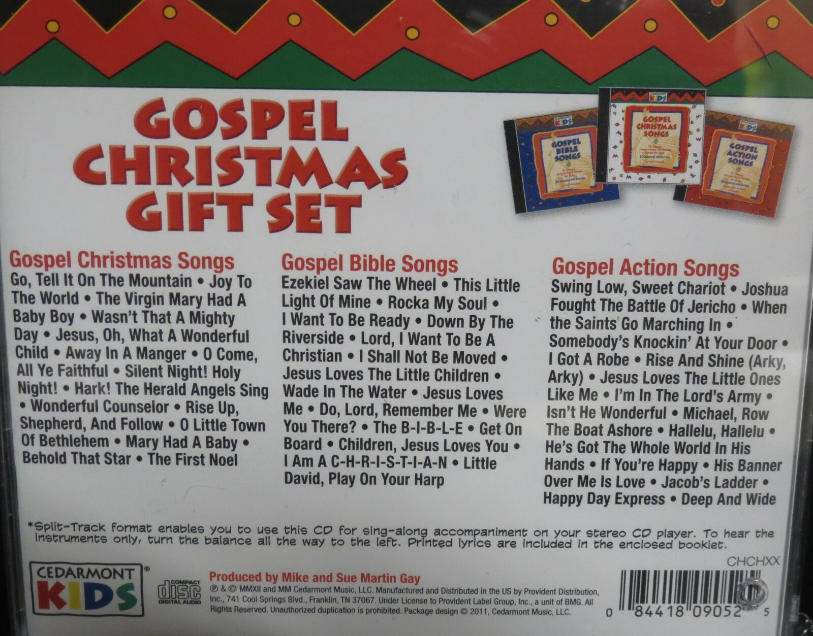 GOSPEL CHRISTMAS Gift 3 CD NEW! 49 Tracks,for KIDS, Split tracks for