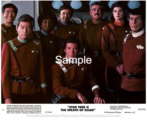 Star Trek II: The Wrath of Khan - 8x10 Lobby Card - Set of 8 - Reproduction - Afbeelding 1 van 8