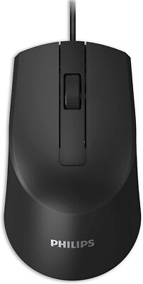 PHILIPS USB Optical Mouse for Home High-Performance with LED Sensor SPK7104