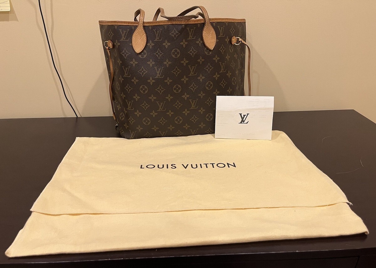 AUTHENTIC WITH RECEIPT! Louis Vuitton LV Monogram Neverfull MM