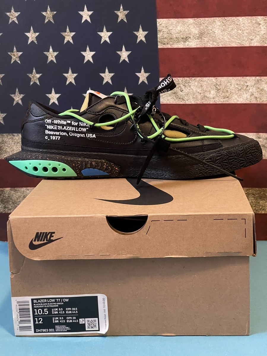 Size Nike Off-White x Blazer Low Black for sale online