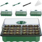 XL Seed Trays Reusable 4 Pack Propagators BPA Free Seed Trays with Lids 24 Cells