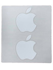 A pair of APPLE Logo Decals Original  iPad MacBook White Stickers + Free Gift.