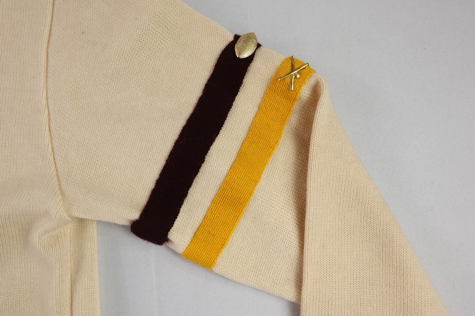 Cárdigan Suéter Tejido De Colección Años 50 60 Adulto 42 L Universidad Escuela Secundaria MA Letterman Foto 3 de 4