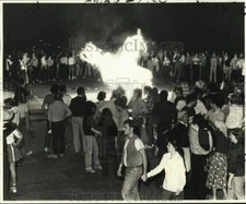 1979 Press Photo Homecoming Honors Tulane Footballers' Victory with Bonfire