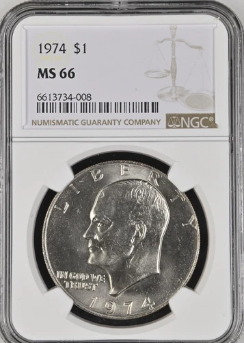 1974 $1  Eisenhower  Dollar NGC MS66  6613734-008