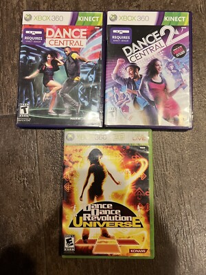 Just Dance 3 Microsoft Xbox 360 Zumba Fitness  Dance Central 2 Untested Lot Of 3