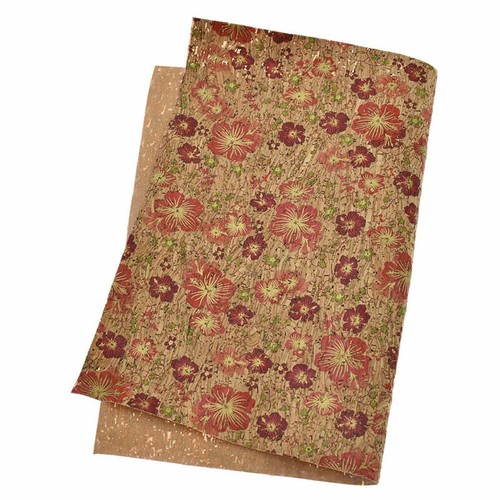 Soft Cork Fabric Flowers Sheet Patchwork Handcrafts Handbags Sewing Decor DIY - Picture 3 of 13