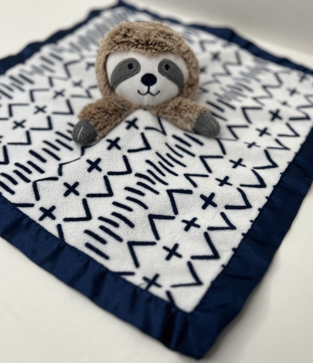 Cloud Island Sloth Security Blanket Baby Baby Navy Blue Target Nursery Satin